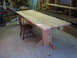 8' Outdoor pedestal table made from cypress. Unfinished $1,200.00 