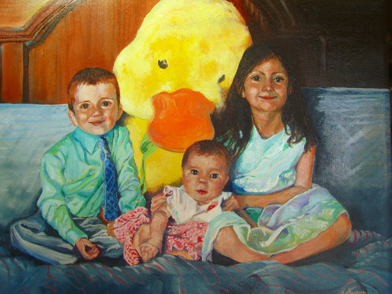 Julian, Memphis and Aly
Oil 11X14